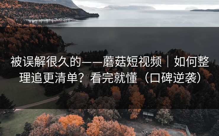 被误解很久的——蘑菇短视频｜如何整理追更清单？看完就懂（口碑逆袭）