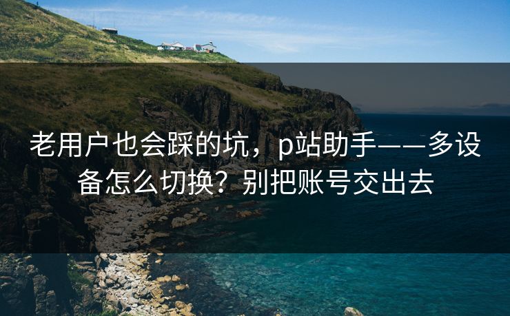 老用户也会踩的坑，p站助手——多设备怎么切换？别把账号交出去