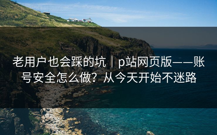 老用户也会踩的坑｜p站网页版——账号安全怎么做？从今天开始不迷路