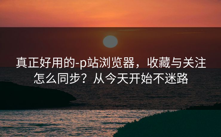 真正好用的-p站浏览器,收藏与关注怎么同步?从今天开始不迷路